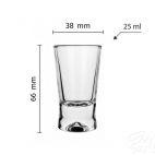 Kieliszki do wódki 25 ml / 6 szt.- X - zdjęcie