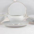 Serwis obiadowy bez wazy dla 12 os. / 44 części - 3612 Dalia Złota linia - zdjęcie