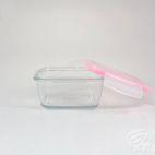 Pojemnik szklany / kwadratowy 375 ml - FRESCO (FRS227) - zdjęcie