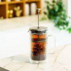 Zaparzacz z podwójną ścianką 1 l - TULIP Srebrny Mat (0657) - zdjęcie