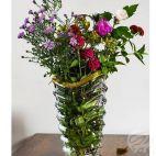 Wazon kryształowy 34 cm - WAVE GOLD - zdjęcie