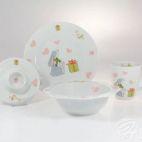 Zestaw naczyń dla dzieci - CALINECZKA / W025 Zajączek z prezentem - zdjęcie