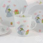 Zestaw naczyń dla dzieci - CALINECZKA / W025 Zajączek z prezentem - zdjęcie