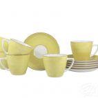 Zestaw filiżanek dla 6 osób / 12 części - 6630J Żółty (Beata/Dorota) - zdjęcie