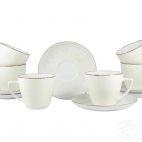 Zestaw filiżanek dla 6 osób / 12 części - 6630U Beżowy (Beata/Dorota) - zdjęcie