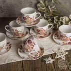 Filiżanki 250 ml ze spodkiem 6 szt. / CR6-64 - zdjęcie