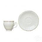 Filiżanka 170 ml ze spodkiem - Bernadotte Ivory Gold (076553) - zdjęcie