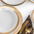 Zestaw obiadowy dla 6 os./ 25 części - G666 MARGARET Złota - zdjęcie