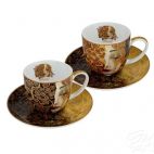Filiżanki 250 ml ze spodkami 2 szt. - G. Klimt / Złote łzy (532-7406) - zdjęcie