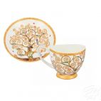 Filiżanka Vanessa 100 ml ze spodkiem - G. Klimt / Drzewo życia (532-0354) - zdjęcie