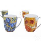 Kubki 400 ml - 2 szt. - V. van Gogh / Słoneczniki i Irysy (830-7220) - zdjęcie