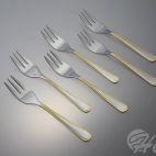 Komplet widelczyków do ciasta / złoto - 04 Z ANTICA - zdjęcie