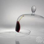 Handmade / Klosz z talerzem - BEZBARWNY ze zdobieniem (0048) - zdjęcie