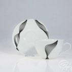 Filiżanka 0,40 l ze spodkiem - OLYMPIA / Chantal czarna - zdjęcie