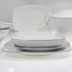 Serwis obiadowo-kawowy dla 12 osób / 95 części - 9718 AKCENT Platynowa linia - zdjęcie