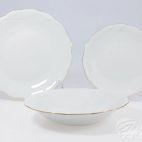 Zestaw talerzy dla 6 osób - DAISY Obwódka złota - zdjęcie