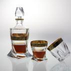 Komplet kryształowy do whisky - QUADRO VERSO Gold (CZ531858) - zdjęcie