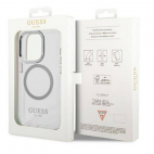 Etui do iPhone 14 Pro Guess Outline Silver MagSafe - przezroczyste - zdjęcie