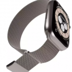 Pasek do Apple Watch 42/44/45mm Puro Milanese Magnetic Band titanium - zdjęcie