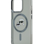 Etui do iPhone 15 Pro Max Karl Lagerfeld IML Metal MagSafe czarne - zdjęcie