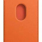 Apple skórzany portfel z MagSafe FindMy - pomarańczowy - zdjęcie