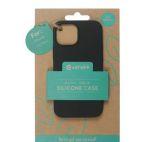 Etui do iPhone 13 mini eSTUFF MADRID Silk-touch Silicone Case - czarne - zdjęcie