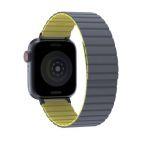 Pasek do Apple Watch 44/45/49 mm JCPAL FlexForm Szary/Żółty L - zdjęcie