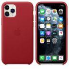 Etui do iPhone 11 Pro Max Apple Leather Case - czerwone - zdjęcie