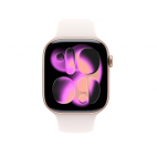 Apple Watch S11 46mm aluminium w kolorze różowe złoto z paskiem sportowym w kolorze łagodny róż M/L - zdjęcie