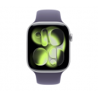 Apple Watch S11 46mm aluminium w kolorze srebrnym z paskiem sportowym w kolorze mleczny fiolet M/L - zdjęcie