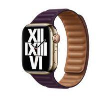 Apple pasek do Apple Watch 38/40/41 mm z karbowanej skóry rozmiar S/M - ciemna wiśnia