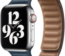 Apple pasek do Apple Watch 38/40/41 mm z karbowanej skóry rozmiar S/M - bałtycki błękit