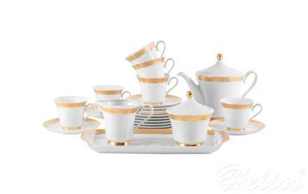 Zestaw kawowy dla 6 os./ 22 części - G666 MARGARET Złota - zdjęcie główne