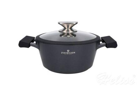 Garnek z pokrywką 24 cm - Black Stone - zdjęcie główne