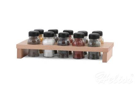 Stojak z przyprawami / 10 szt. - NATURALNY z czarną nakrętką (3068301025) - zdjęcie główne