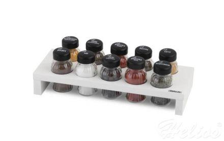 Stojak z przyprawami / 10 szt. - BIAŁY z czarną nakrętką (3068301056) - zdjęcie główne