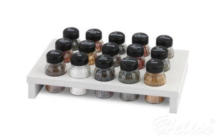 Stojak z przyprawami / 15 szt. - BIAŁY z czarną nakrętką (3068301148) - zdjęcie główne