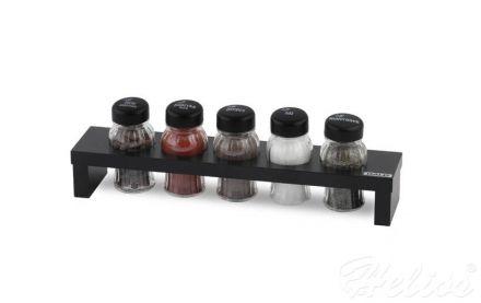 Stojak z przyprawami / 5 szt. - CZARNY z czarną nakrętką (3068300905) - zdjęcie główne