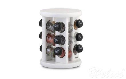 Stojak obrotowy z przyprawami S/12 szt. - BIAŁY z czarnymi nakrętkami (3068301278) - zdjęcie główne