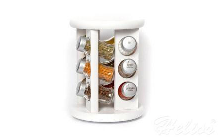 Stojak obrotowy z przyprawami S/12 szt. - BIAŁY ze srebrnymi nakrętkami (4006098991) - zdjęcie główne
