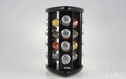 Stojak obrotowy z przyprawami TS/12 szt. - CZARNY ze srebrną nakrętką (3068301360) - zdjęcie główne