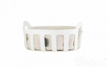 Kosz na pieczywo z bawełnianym wkładem 24 cm - Biały (29866) - zdjęcie główne