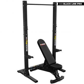 PÓŁPROFESJONALNY Zestaw ŁAWKA + drążek do podciągania RACK Stojaki do ćwiczeń KSG013 - zdjęcie główne