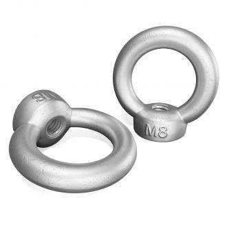 Komplet ocynkowanych nakrętek z uchem M8 KS004 (2 szt) - zdjęcie główne