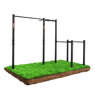 Drążek ogrodowy stacjonarny zewnętrzny + poręcze drabinką MONKEYBAR-street workout KSOZ005 - zdjęcie główne