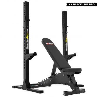 PÓŁPROFESJONALNY Zestaw ŁAWKA + RACK Stojaki do ćwiczeń KSG006 - zdjęcie główne