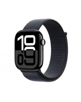Apple Watch S10 42mm aluminium w kolorze onyks z opaską sportową w kolorze atramentowym - zdjęcie główne