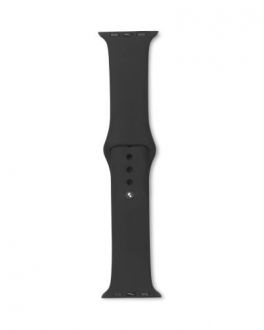 Pasek do Apple Watch 42/44/45/49 mm eStuff Silicone - Czarny - zdjęcie główne