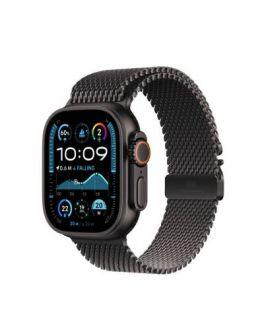 Apple Watch Ultra 2 49mm + Cellular tytan czarny z branzoletą mediolańską z tytanu w kolorze czarnym - Medium - zdjęcie główne