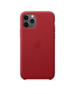 Etui do iPhone 11 Pro Max Apple Leather Case - czerwone - zdjęcie główne